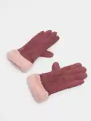 Бордовый перчатки женские