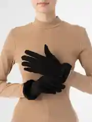 Черный перчатки женские