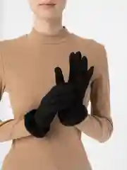 Черный перчатки женские