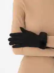 Черный перчатки женские