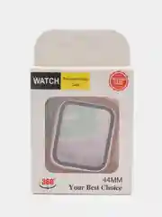 Розовый бампер с защитным стеклом для Apple Watch 38/40/41/42/44/45/49
