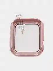 Розовый бампер с защитным стеклом для Apple Watch 38/40/41/42/44/45/49