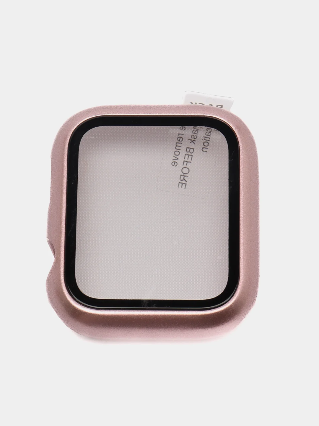 Розовый бампер с защитным стеклом для Apple Watch 38/40/41/42/44/45/49
