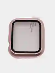 Розовый бампер с защитным стеклом для Apple Watch 38/40/41/42/44/45/49