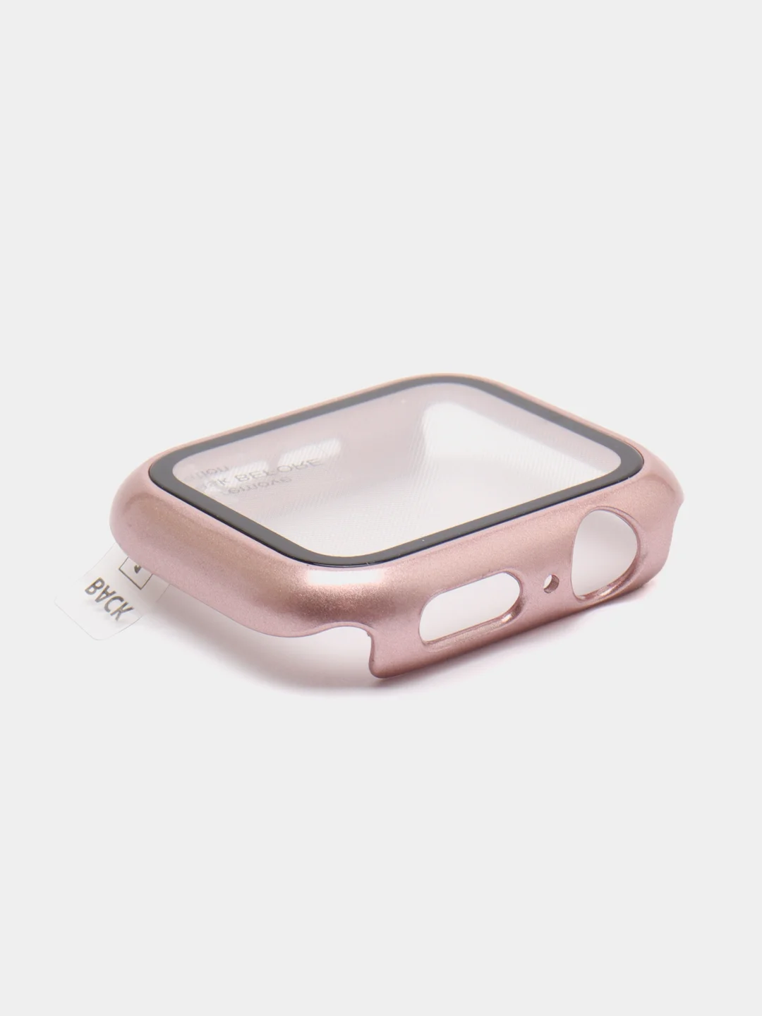 Розовый бампер с защитным стеклом для Apple Watch 38/40/41/42/44/45/49