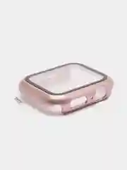 Розовый бампер с защитным стеклом для Apple Watch 38/40/41/42/44/45/49