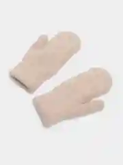 Бежевый варежки женские