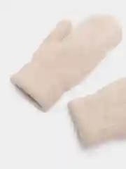 Бежевый варежки женские