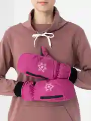 Фуксия варежки женские, краги, теплые, непромокаемые