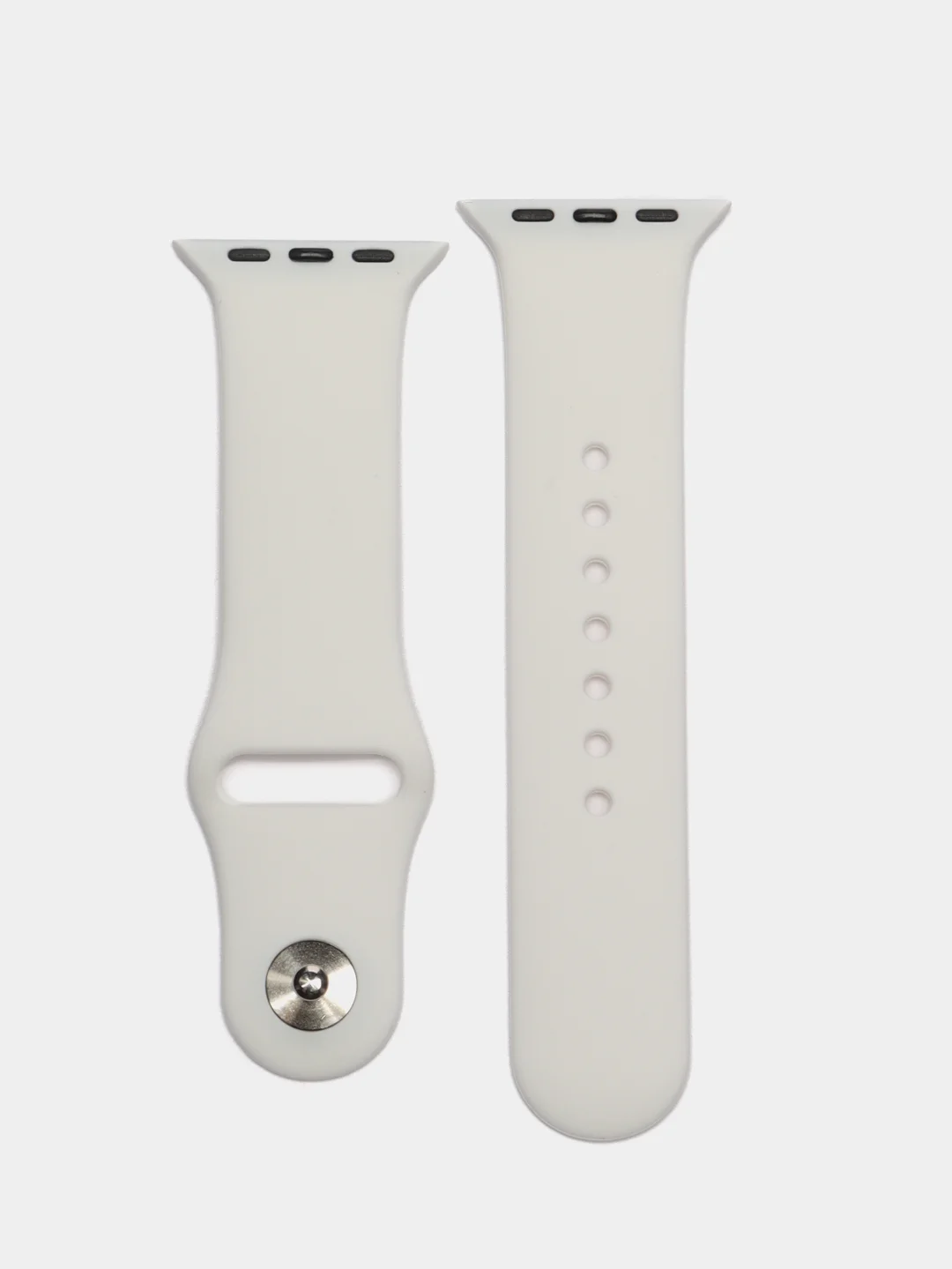 Бежевый бампер с защитным стеклом и ремешком для Apple Watch 38/40/41/42/44/45/49