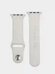 Бежевый бампер с защитным стеклом и ремешком для Apple Watch 38/40/41/42/44/45/49