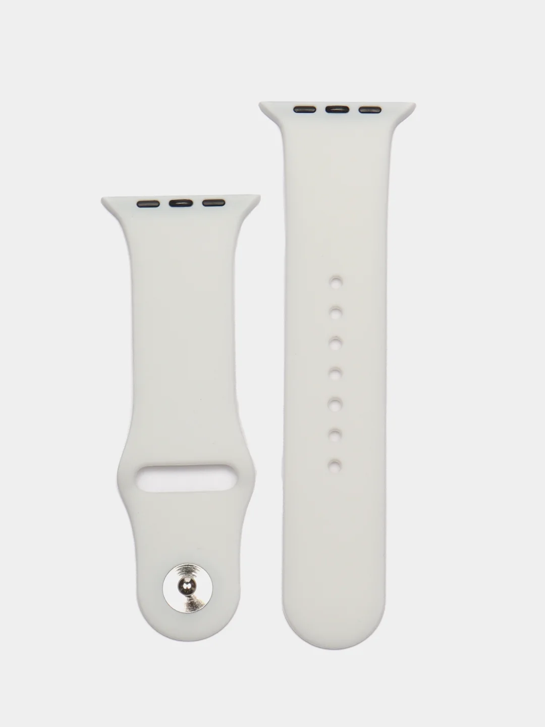 Бежевый бампер с защитным стеклом и ремешком для Apple Watch 38/40/41/42/44/45/49