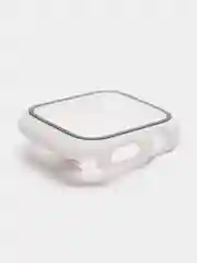 Бежевый бампер с защитным стеклом и ремешком для Apple Watch 38/40/41/42/44/45/49