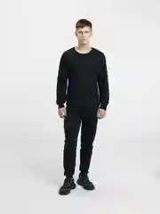 Черный термобелье мужское, нательное, с начесом