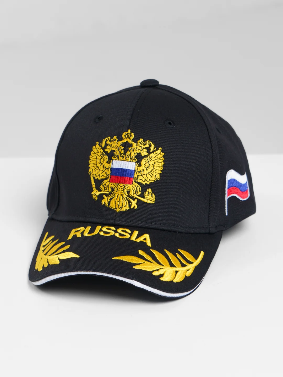 Черный бейсболка RUSSIA / Россия / с Гербом / лето /весна / осень / зима / мужская / женская