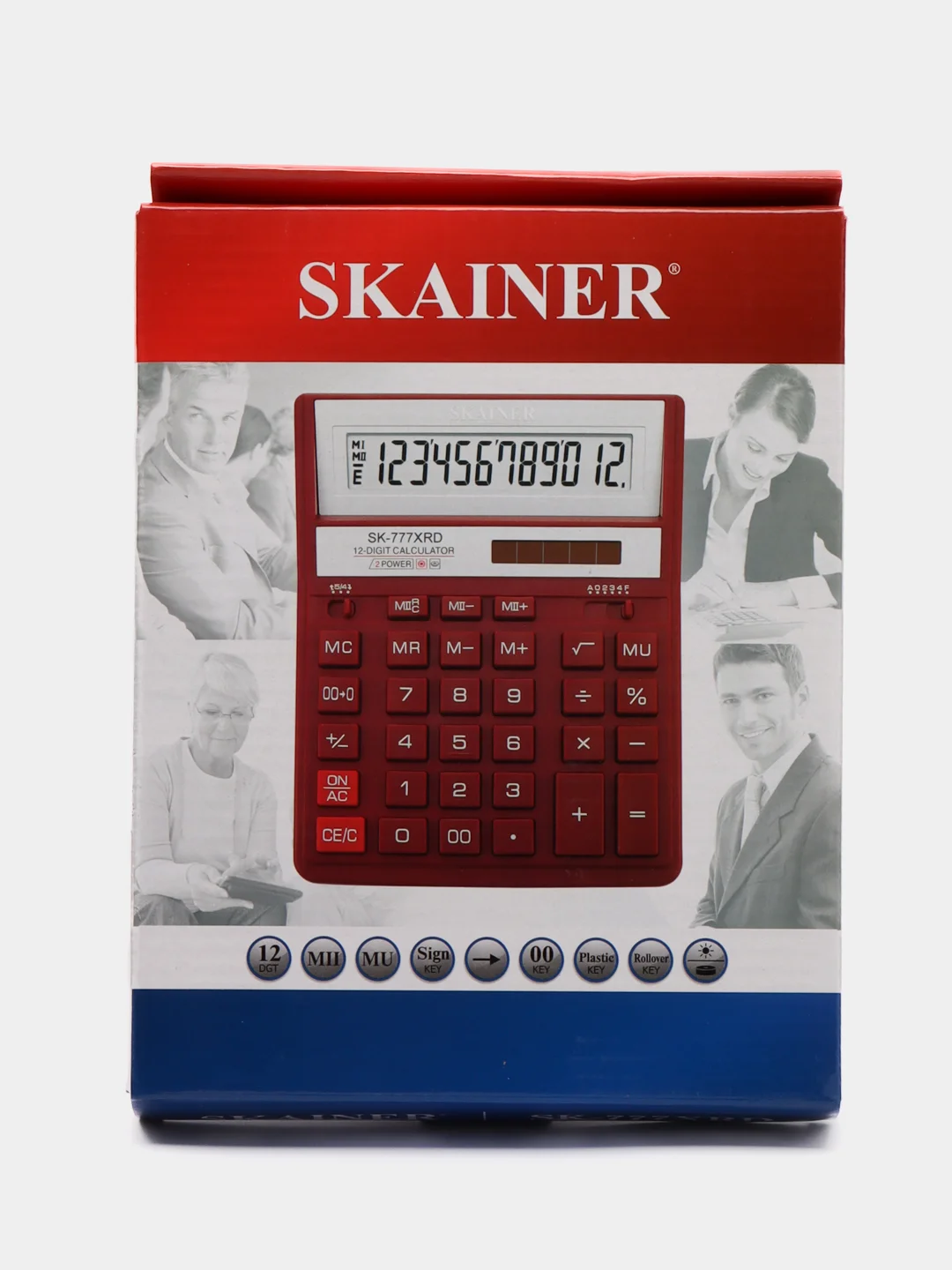 Калькулятор настольный большой SKAINER SK-777XRD, 12 разрядов, 157x200x32 мм