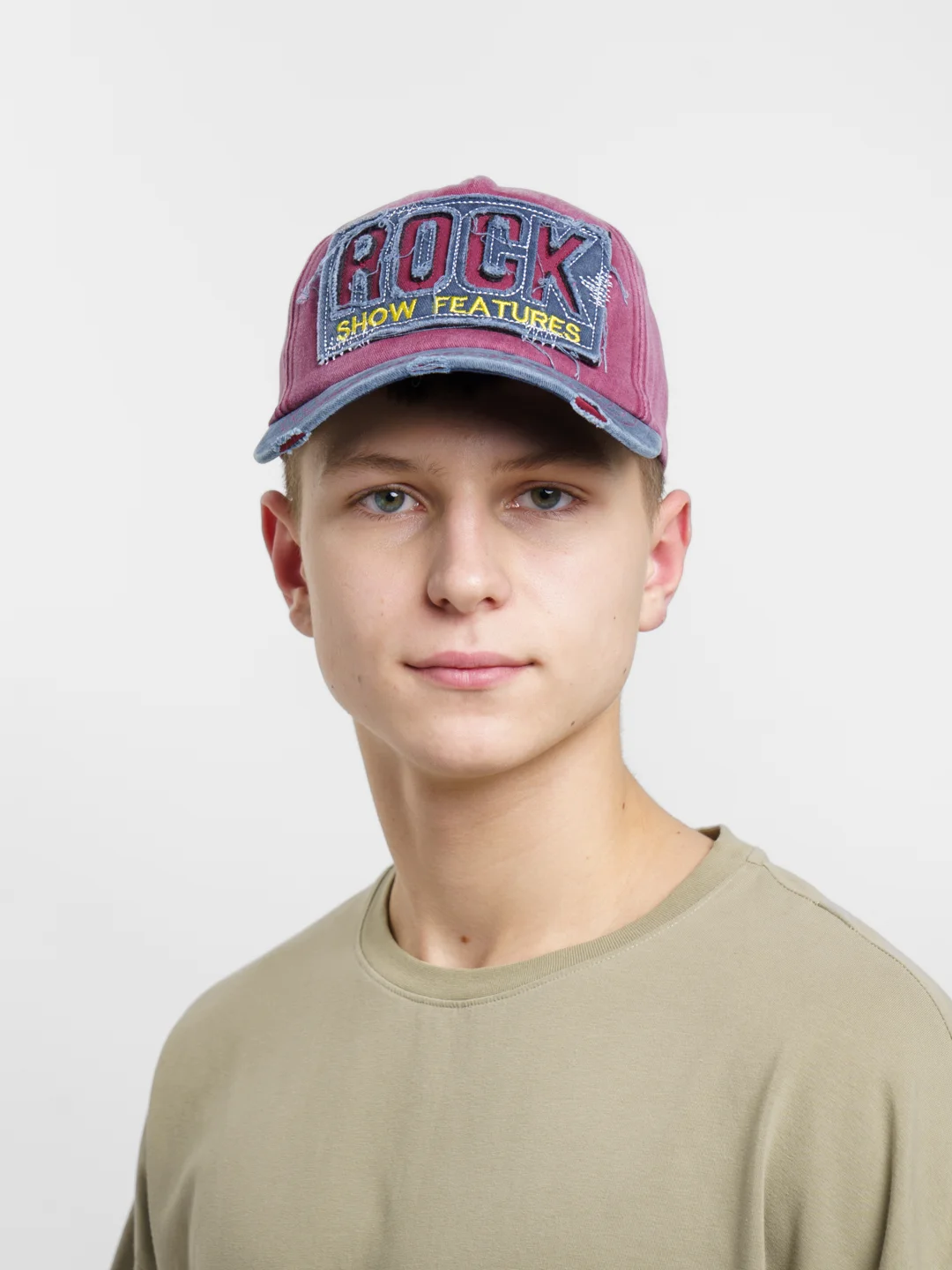 Багровый бейсболка кепка ROCK унисекс
