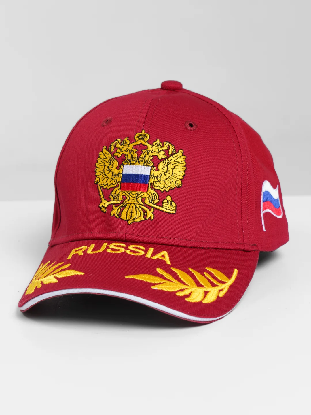 Багровый бейсболка RUSSIA / Россия / с Гербом / лето /весна / осень / зима / мужская / женская