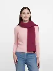 Багровый шарф женский вязаный Минора