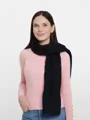 Черный шарф женский вязаный Минора