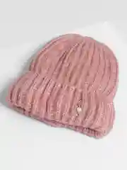 Коралловый шапка женская вязаная Минора