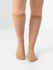 Бежевый гольфы женские, капроновые