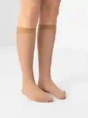 Бежевый гольфы женские, капроновые