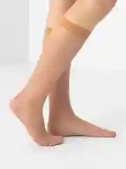 Бежевый гольфы женские, капроновые