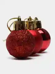 Красный елочные игрушки, диаметр 3 см, 24 штуки
