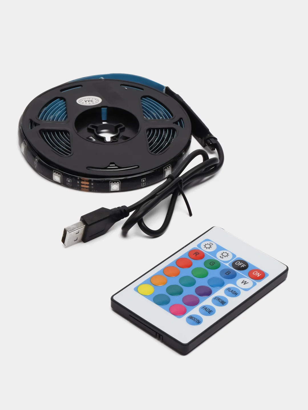Светодиодная LED RGB лента USB, IP65. Длина 1, 2, 3,4,5 метра. 16 разных цветов от пульта