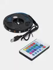 Светодиодная LED RGB лента USB, IP65. Длина 1, 2, 3,4,5 метра. 16 разных цветов от пульта