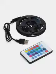 Светодиодная LED RGB лента USB, IP65. Длина 1, 2, 3,4,5 метра. 16 разных цветов от пульта