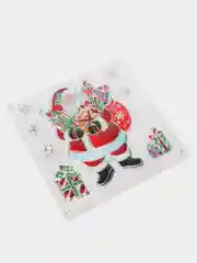 Красный новогодняя наклейка для декора