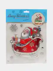 Бордовый новогодняя наклейка для декора