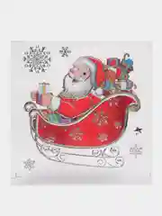 Бордовый новогодняя наклейка для декора