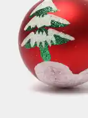 Бордовый набор елочных игрушек