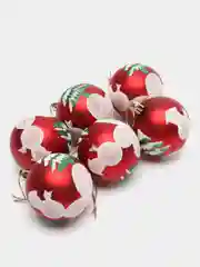 Бордовый набор елочных игрушек