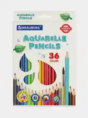 Карандаши акварельные цветные мягкие 36 ярких цветов, BRAUBERG PREMIUM, КОМПЛЕКТ, 880551