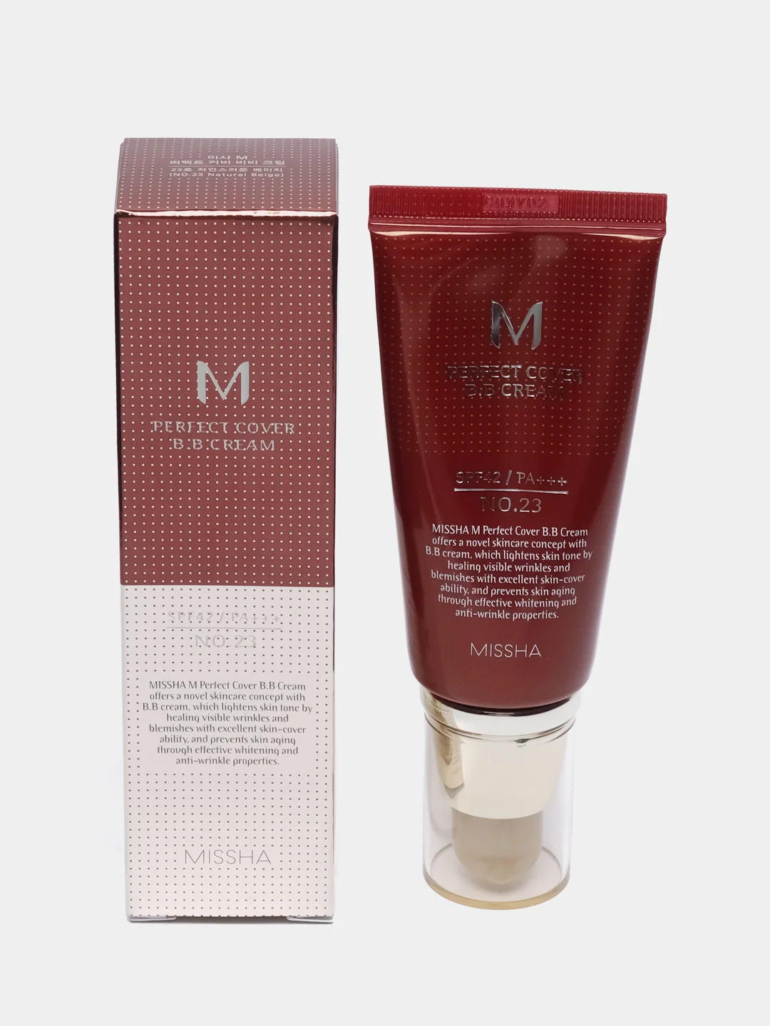 Бежевый тональный крем Perfect Cover BB Cream SPF42/PA+++ от Missha, 50 мл