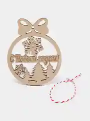 Новогодние елочные игрушки из дерева с пожеланиями