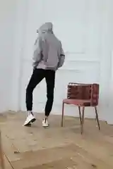 Молочный худи с вышивкой ЯПЕРВЫЙ, оверсайз