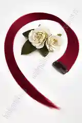 Бордовый прядь волос на заколке, Канекалон на заколке