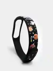 Тёмно-серый ремешки с рисунком для Xiaomi Mi Band 7/6/5/4/3