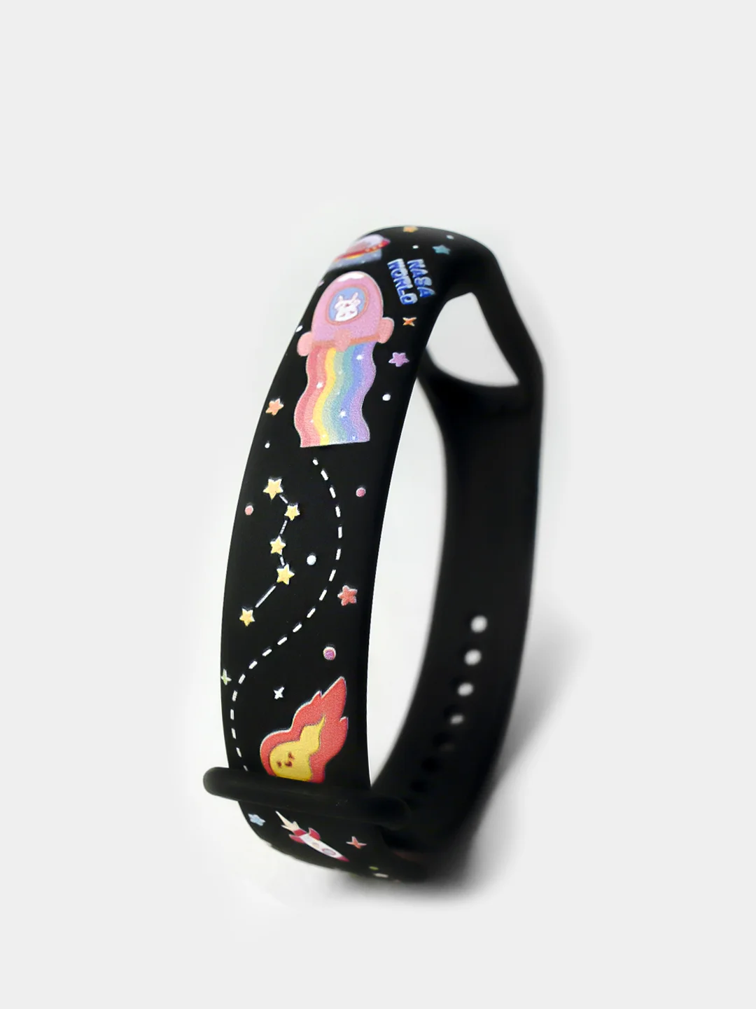 Тёмно-серый ремешки с рисунком для Xiaomi Mi Band 7/6/5/4/3