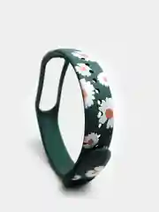 Зеленый ремешки с рисунком для Xiaomi Mi Band 7/6/5/4/3