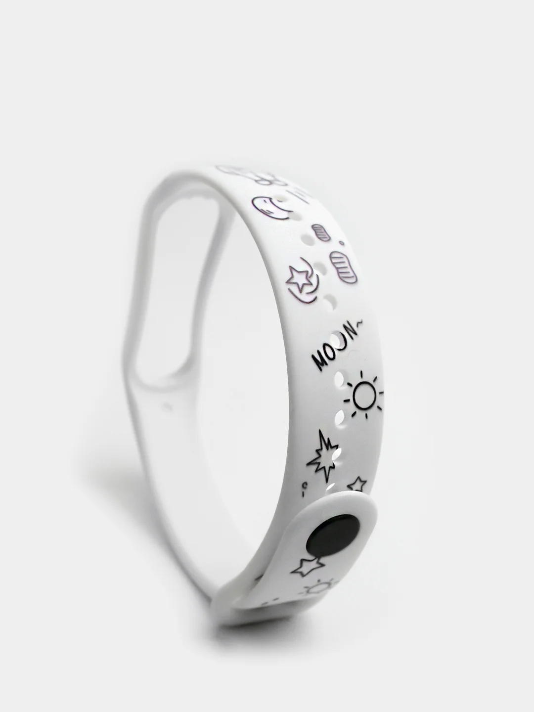 Белый ремешки с рисунком для Xiaomi Mi Band 7/6/5/4/3