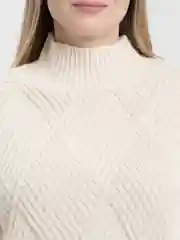 Бежевый свитер женский Oversized, вязаный, в черном и бежевом оттенке