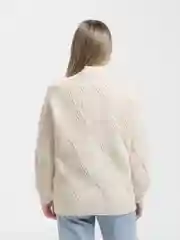 Бежевый свитер женский Oversized, вязаный, в черном и бежевом оттенке