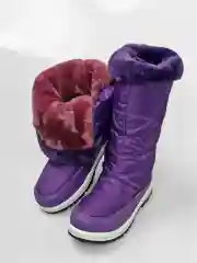 Фиолетовый дутики женские, зимние, с мехом