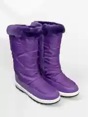 Фиолетовый дутики женские, зимние, с мехом
